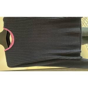 NEW AUTUMN CASHMERE women's rib crew long sleeve top in navy raspberry